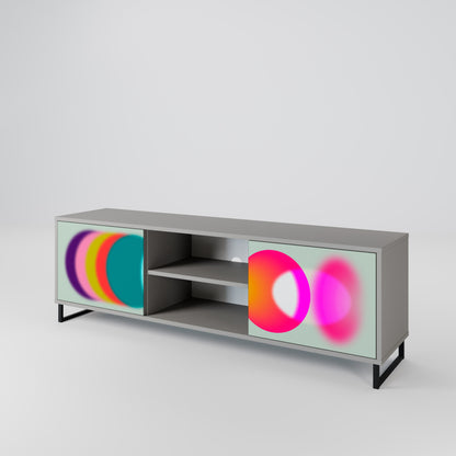 SYMPHONY OF COLORS 2-Door TV Stand in Grey Finish