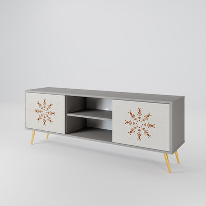 DAILY HARMONY 2-Door TV Stand in Grey Finish
