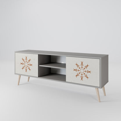 DAILY HARMONY 2-Door TV Stand in Grey Finish