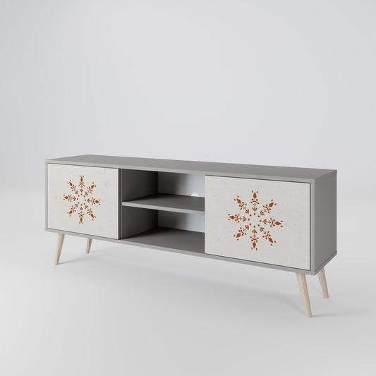 DAILY HARMONY 2-Door TV Stand in Grey Finish