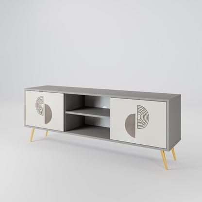 HARMONY ESSENCE 2-Door TV Stand in Grey Finish