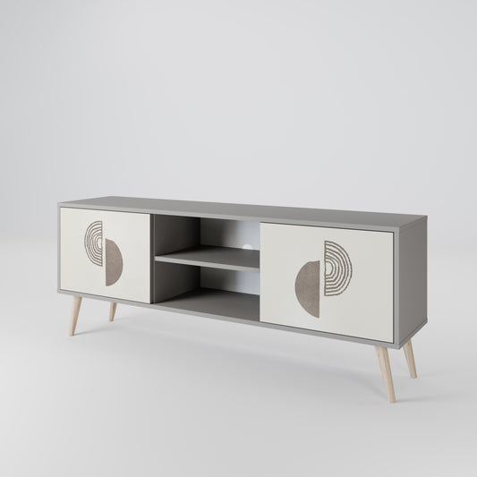 HARMONY ESSENCE 2-Door TV Stand in Grey Finish