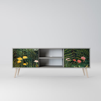VIRGIN FOREST WITH SUNSET 2-Door TV Stand in Grey Finish