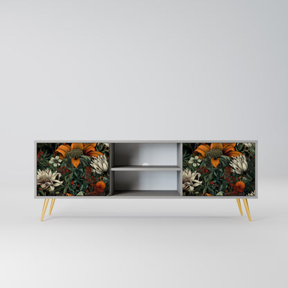 MIDNIGHT SPROUT 2-Door TV Stand in Grey Finish