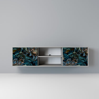 TWILIGHT BLOOM 2-Door TV Stand in Grey Finish