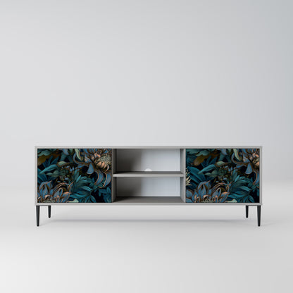 TWILIGHT BLOOM 2-Door TV Stand in Grey Finish