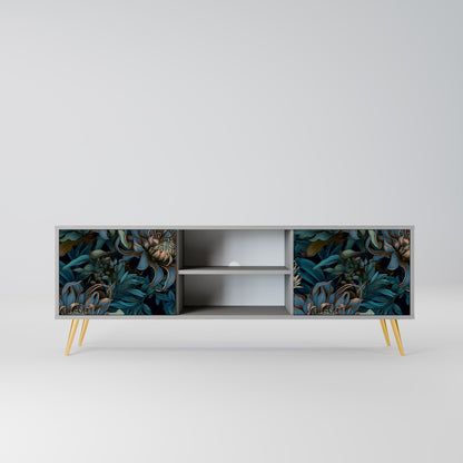 TWILIGHT BLOOM 2-Door TV Stand in Grey Finish