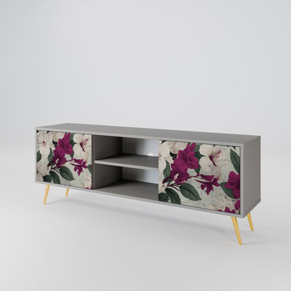 FLOWERET DREAM 2-Door TV Stand in Grey Finish