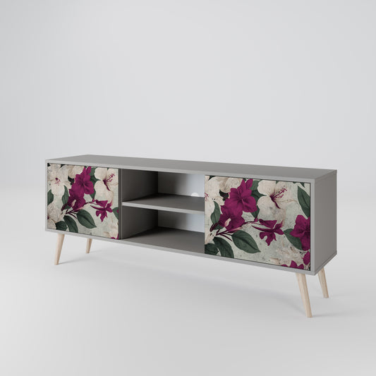 FLOWERET DREAM 2-Door TV Stand in Grey Finish