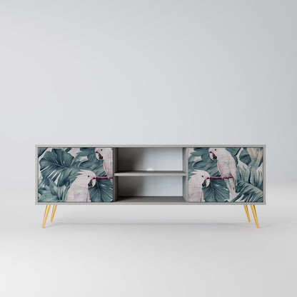 POPINJAY LOOK 2-Door TV Stand in Grey Finish