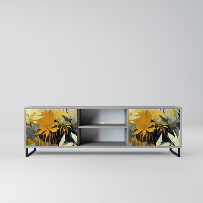 SUNKISSED LILY 2-Door TV Stand in Grey Finish