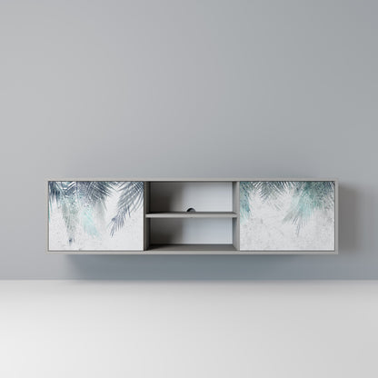 PALM VEIL 2-Door TV Stand in Grey Finish