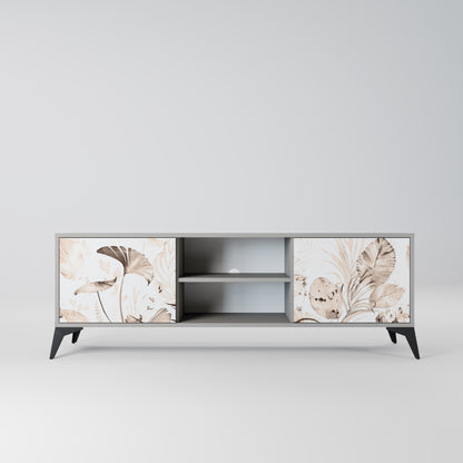 WILD TENDERNESS 2-Door TV Stand in Grey Finish