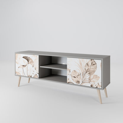 WILD TENDERNESS 2-Door TV Stand in Grey Finish