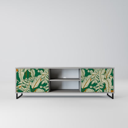 VERDANT PLEASURES 2-Door TV Stand in Grey Finish