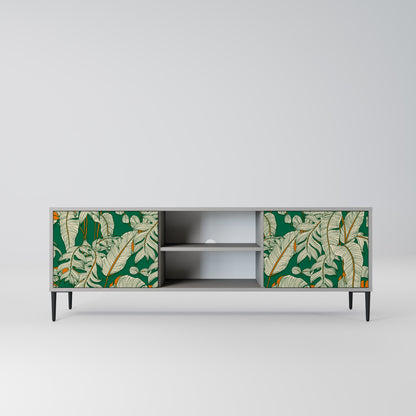 VERDANT PLEASURES 2-Door TV Stand in Grey Finish