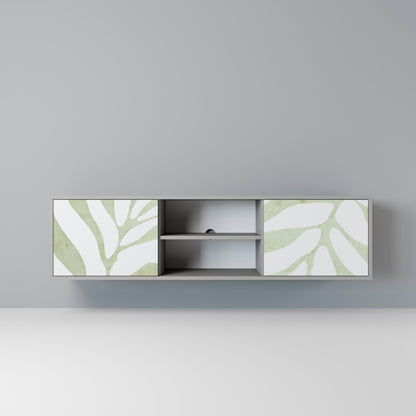 BOTANICAL SPARK 2-Door TV Stand in Grey Finish