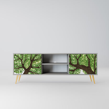 WILDERNESS DASH 2-Door TV Stand in Grey Finish
