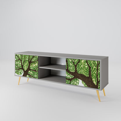 WILDERNESS DASH 2-Door TV Stand in Grey Finish