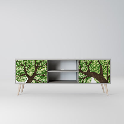 WILDERNESS DASH 2-Door TV Stand in Grey Finish