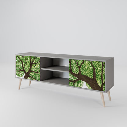 WILDERNESS DASH 2-Door TV Stand in Grey Finish