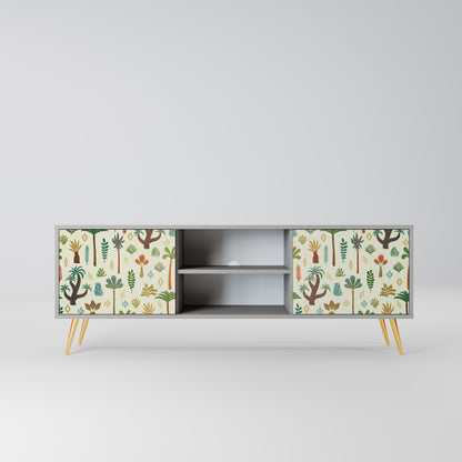 PALM SPRING 2-Door TV Stand in Grey Finish