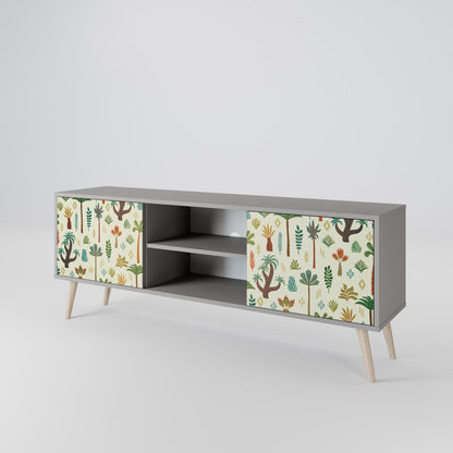 PALM SPRING 2-Door TV Stand in Grey Finish