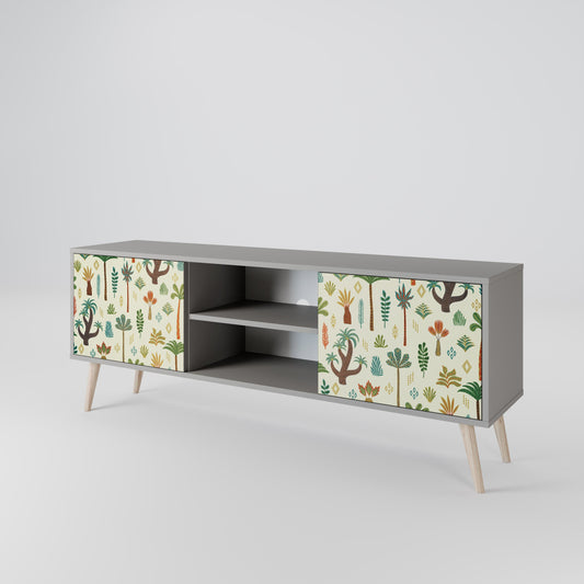PALM SPRING 2-Door TV Stand in Grey Finish