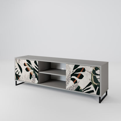 VERDURE FORMATION 2-Door TV Stand in Grey Finish