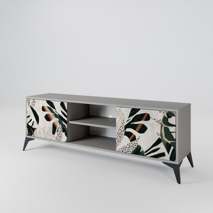 VERDURE FORMATION 2-Door TV Stand in Grey Finish
