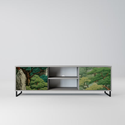 VERDURE ABYSS 2-Door TV Stand in Grey Finish