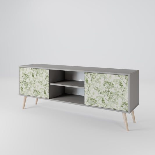 FENNEL BALDACHIN 2-Door TV Stand in Grey Finish