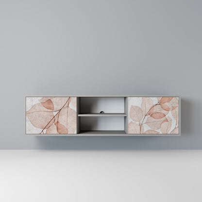 AUTUMN FRAGILITY 2-Door TV Stand in Grey Finish
