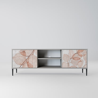AUTUMN FRAGILITY 2-Door TV Stand in Grey Finish