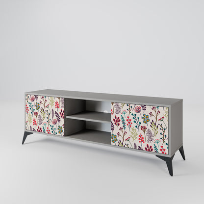 AUTUMN SUNDRIES 2-Door TV Stand in Grey Finish