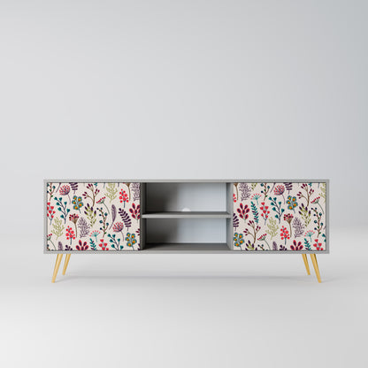 AUTUMN SUNDRIES 2-Door TV Stand in Grey Finish