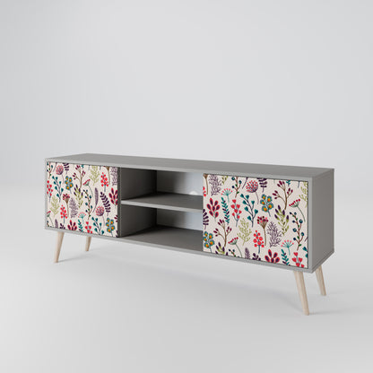 AUTUMN SUNDRIES 2-Door TV Stand in Grey Finish
