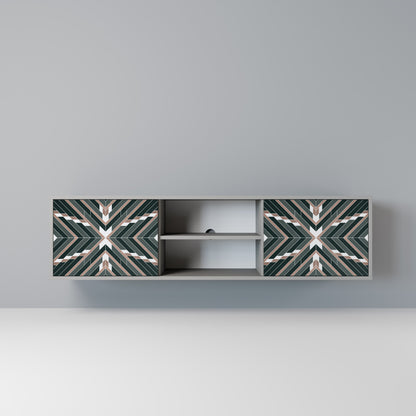 DIMENSION DELIGHTS 2-Door TV Stand in Grey Finish