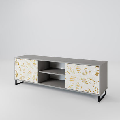 SPOTTED DAZE 2-Door TV Stand in Grey Finish