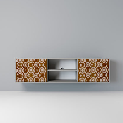 BROWN EYES 2-Door TV Stand in Grey Finish