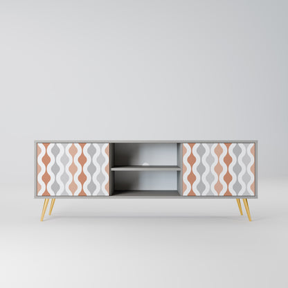 HAZY NOSTALGIA 2-Door TV Stand in Grey Finish