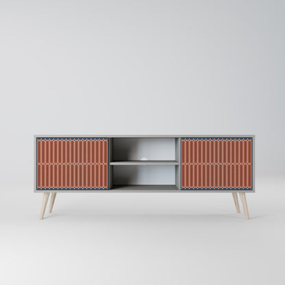 HYPNOTIC GATE 2-Door TV Stand in Grey Finish