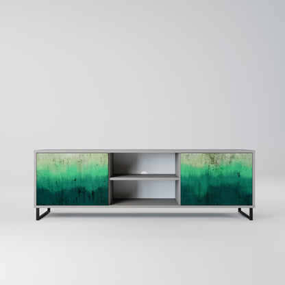 NORTHERN LIGHTS 2-Door TV Stand in Grey Finish