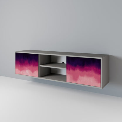 AURORA BOREALIS 2-Door TV Stand in Grey Finish