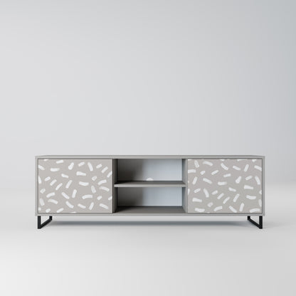 PASSING SECONDS 2-Door TV Stand in Grey Finish