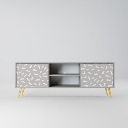 PASSING SECONDS 2-Door TV Stand in Grey Finish