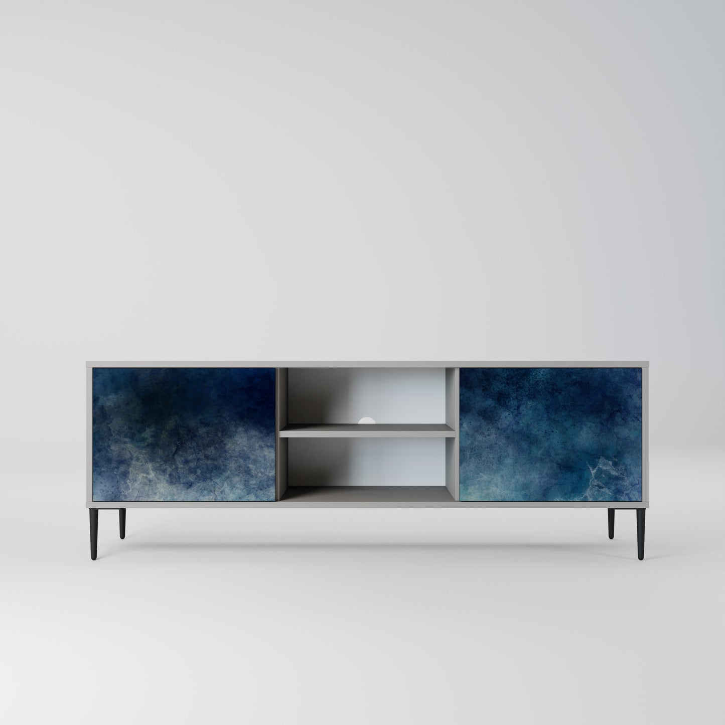 CELESTIAL FALL 2-Door TV Stand in Grey Finish