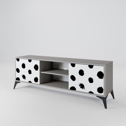 SLIPPING MINUTES 2-Door TV Stand in Grey Finish