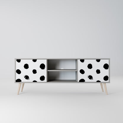 SLIPPING MINUTES 2-Door TV Stand in Grey Finish