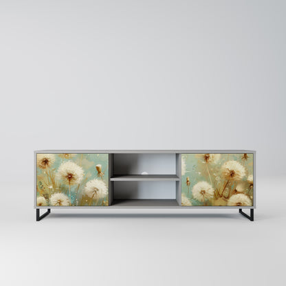 DREAMY MEADOW 2-Door TV Stand in Grey Finish